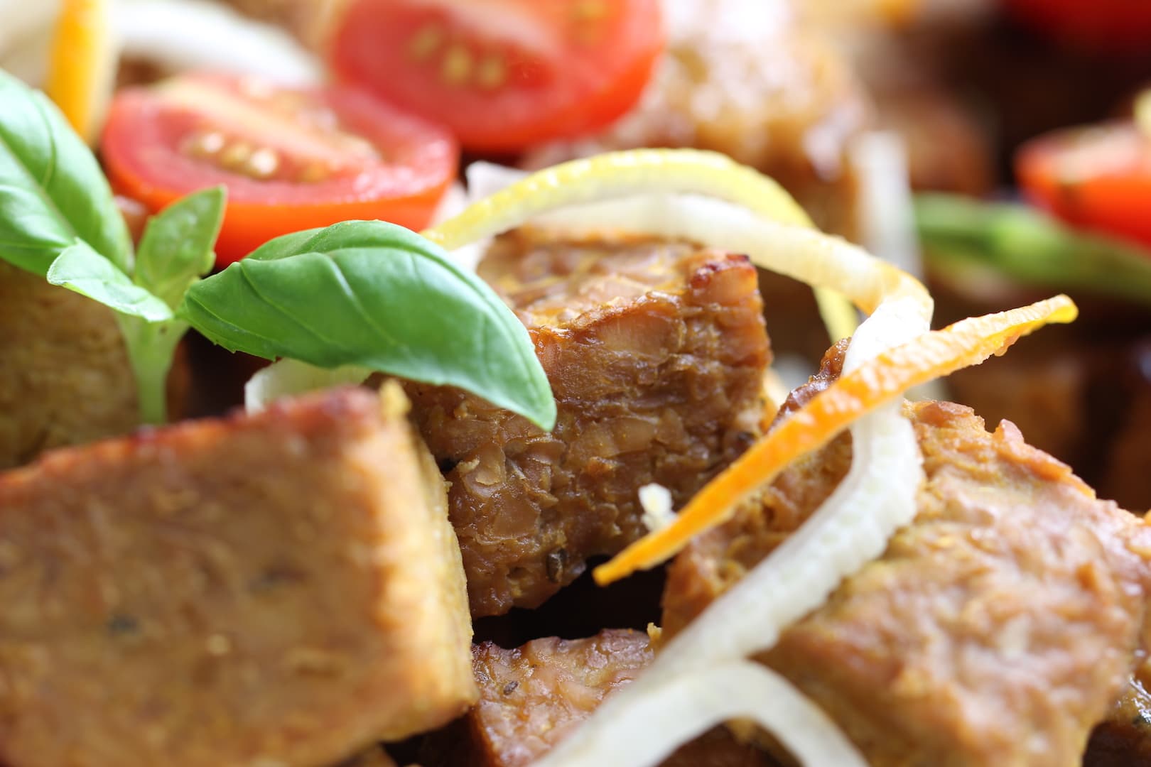 Tempeh on Grape Orange jucie 1 