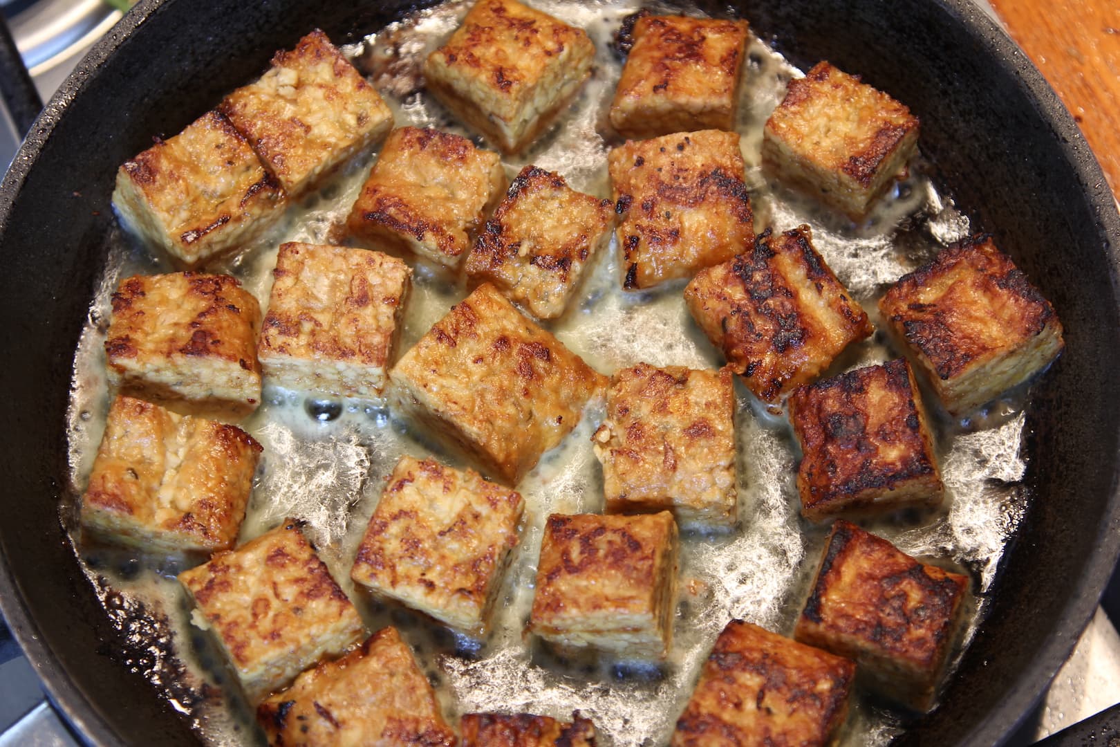 Tempeh on Grape Orange jucie 13