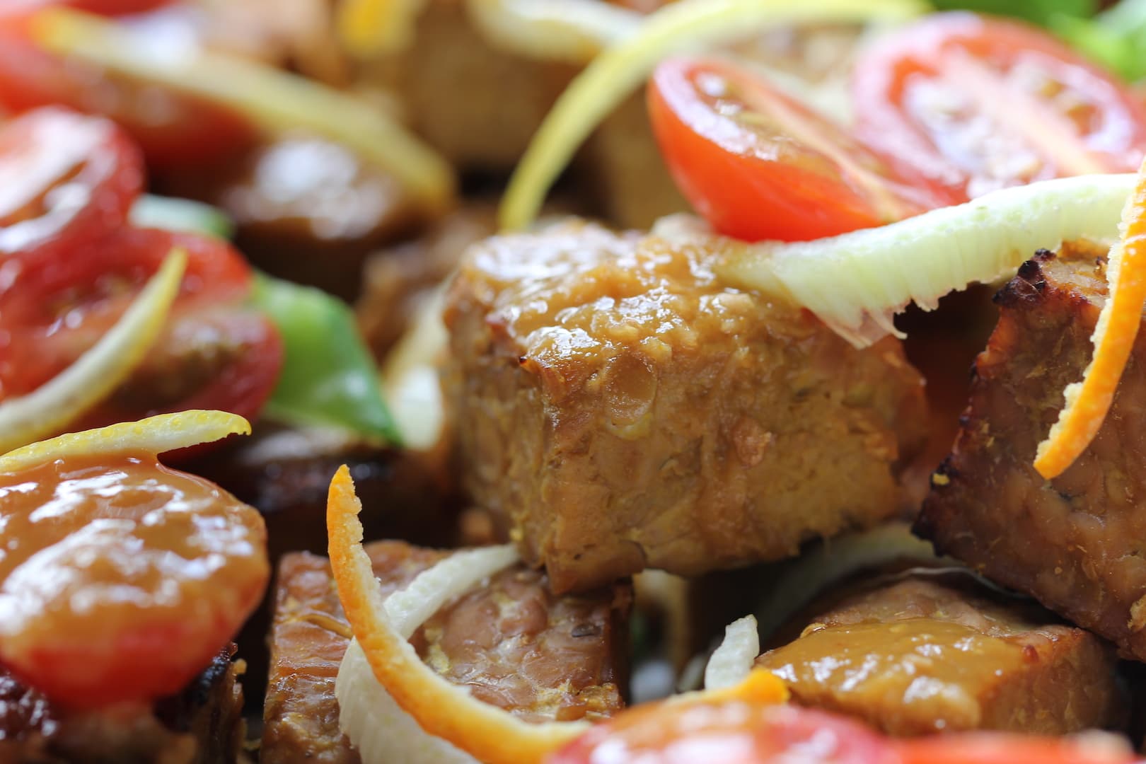 Tempeh on Grape Orange jucie 2 1