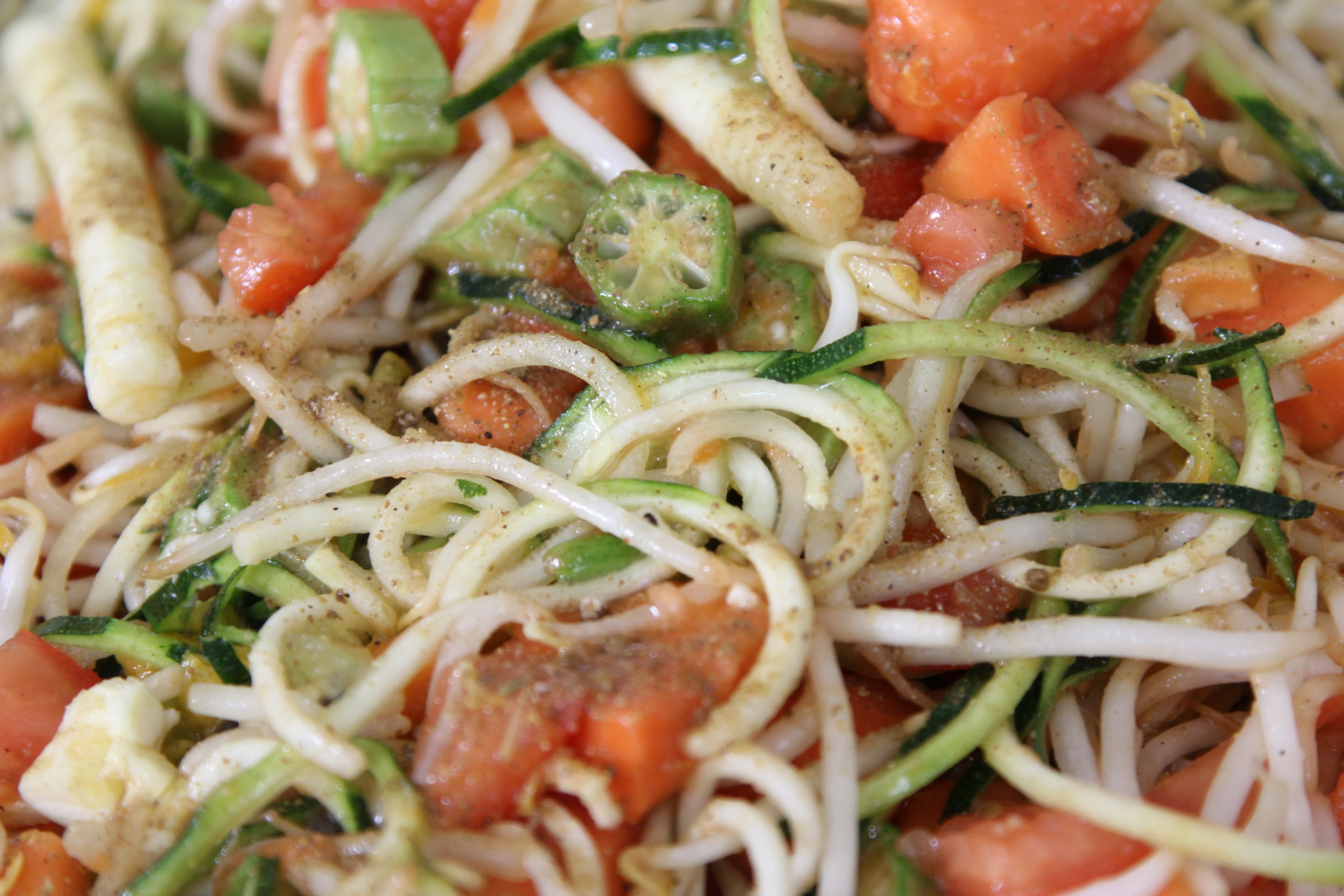 Spiral Zucchini Salad with Chunky Chat Masala — 4